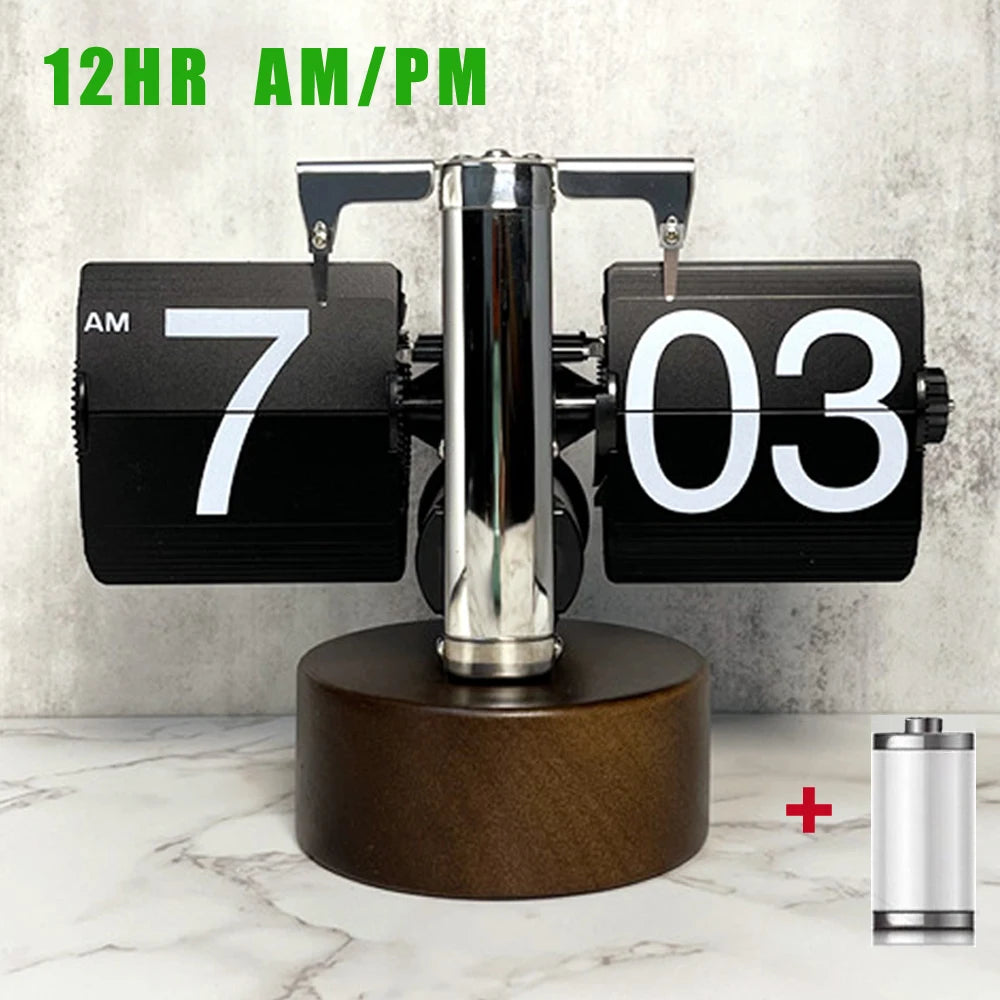 Automatically Page Turning Flipping Clock for Modern Home Office Decoration.A Battery Included.Full of Sense of Technology.