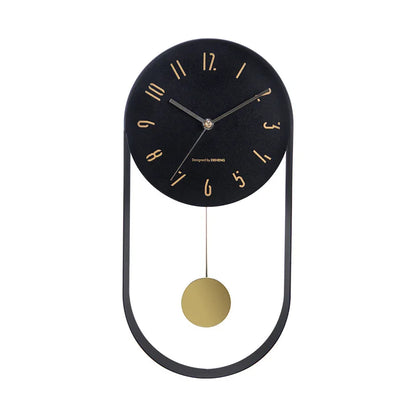 Fashion Swing Clock Modern Creative Simple Mute Wrought Iron Clock Living Room Silent Wall Clock Watch Home Decoration Wholesale
